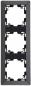 Preview: ChiliTec MILOS 3-fach Abdeckrahmen Anthrazit 224 × 80 mm – 23053