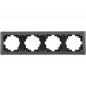 Preview: ChiliTec MILOS 4-fach Abdeckrahmen Anthrazit 294 × 80 mm – 23054