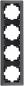 Preview: ChiliTec MILOS 4-fach Abdeckrahmen Anthrazit 294 × 80 mm – 23054