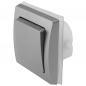 Preview: ChiliTec DELPHI 23236 Wechselschalter IP44, 250 V/10 A, Silber, Unterputz, inkl. Rahmen