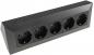 Preview: ChiliTec 5-fach Steckdosenblock, anthrazit 250V~/ 16A, Aufbaumontage