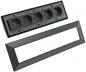 Preview: ChiliTec 5-fach Steckdosenblock, anthrazit 250V~/ 16A, Aufbaumontage
