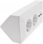 Preview: ChiliTec 2-fach Steckdosenblock + 2x USB, weiß ma 250V~/ 16A, Aufbaumontage, USB 3,1A