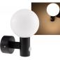 Preview: ChiliTec LED Wandleuchte "LAMU" mit PIR-Sensor IP65, 15W, schwarz, 3000k / warmweiß
