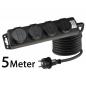 Preview: ChiliTec  Gartensteckdosenleiste 4-fach IP44 Außenbereich 5m H07RN-F 3G1,5mm² – 16A 3600W
