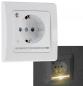 Preview: ChiliTec DELPHI 24083 Schutzkontakt-Steckdose mit LED-Nachtlicht, Weiß, 16 A, 250 V, 3000 K