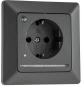 Preview: ChiliTec MILOS Schutzkontakt-Steckdose mit LED Lichtsensor Anthrazit 250 V 16 A – 24085