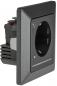 Preview: ChiliTec MILOS Schutzkontakt-Steckdose mit LED Lichtsensor Anthrazit 250 V 16 A – 24085
