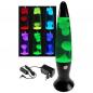 Preview: ChiliTec Lavalampe "CTL Funky LED" 40cm RGB Wasser & Wachs: Klar, Body: schwarz