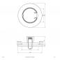 Preview: EVN Decken-Einbaustrahler für GU5.3 Leuchtmittelrund chrom-sat. IP20 12V EinbauØ55