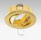 Preview: EVN 515421 schwenkbare Deckeneinbauleuchte ohne Fassung Gold 40° Einbaudurchmesser 75 mm