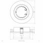 Preview: EVN 517421 schwenkbare Deckeneinbauleuchte ohne Fassung Gold 25° Einbaudurchmesser 80 mm