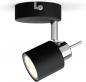 Preview: Philips 1er Meranti Decken-/Wandspot in Schwarz mit 1 x GU10 Fassung IP20 - GU10 Leuchtmittel nicht enthalten