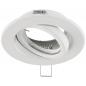 Preview: EVN Decken-Einbaustrahler für GU10 Leuchtmittel rund schwenkbar weiß IP20 GU10  EinbauØ80