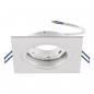 Preview: EVN 539414 Deckeneinbauleuchte 230V quadratisch Aluminium GX53 dimmbar Einbaudurchmesser 105 mm