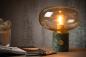 Preview: Lucide CHARLIZE Tischlampe Ø23 cm E27 Grün Marmor Amber Glas
