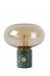 Preview: Lucide CHARLIZE Tischlampe Ø23 cm E27 Grün Marmor Amber Glas
