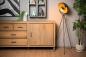 Preview: Lucide Stehlampe ALVARO – Vintage Stehleuchte mit Dreibein & Gold-Innenfarbe