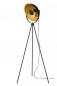 Preview: Lucide Stehlampe ALVARO – Vintage Stehleuchte mit Dreibein & Gold-Innenfarbe