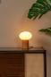 Preview: Lucide BIRTLE Tischlampe G9 Opal Glas Holz Japandi modern Ø20cm
