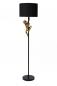 Preview: Lucide EXTRAVAGANZA CHIMP Stehleuchte Ø35cm 1xE27 Schwarz Gold Retro Tierdesign