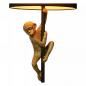 Preview: Lucide EXTRAVAGANZA CHIMP Stehleuchte Ø35cm 1xE27 Schwarz Gold Retro Tierdesign