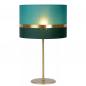 Preview: Lucide EXTRAVAGANZA TUSSE Tischlampe Ø30 cm E14 Grün Gold Leinen