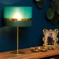 Preview: Lucide EXTRAVAGANZA TUSSE Tischlampe Ø30 cm E14 Grün Gold Leinen