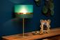 Preview: Lucide EXTRAVAGANZA TUSSE Tischlampe Ø30 cm E14 Grün Gold Leinen