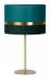 Preview: Lucide EXTRAVAGANZA TUSSE Tischlampe Ø30 cm E14 Grün Gold Leinen