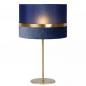 Preview: Lucide EXTRAVAGANZA TUSSE Tischlampe Ø30 cm E14 Blau Gold Leinen