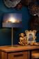 Preview: Lucide EXTRAVAGANZA TUSSE Tischlampe Ø30 cm E14 Blau Gold Leinen
