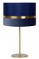 Preview: Lucide EXTRAVAGANZA TUSSE Tischlampe Ø30 cm E14 Blau Gold Leinen