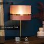 Preview: Lucide EXTRAVAGANZA TUSSE Tischlampe Ø30 cm E14 Rosa Gold Leinen