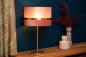 Preview: Lucide EXTRAVAGANZA TUSSE Tischlampe Ø30 cm E14 Rosa Gold Leinen