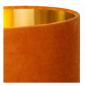 Preview: Stehlampe ESTERAD – Retro Design Stehleuchte aus Glas & Stoff in Ockergelb