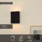 Preview: Lucide OVALIS Wandleuchte E14 2x9W Schwarz Metall Up & Down Licht