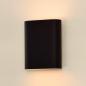 Preview: Lucide OVALIS Wandleuchte E14 2x9W Schwarz Metall Up & Down Licht