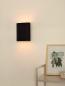 Preview: Lucide OVALIS Wandleuchte E14 2x9W Schwarz Metall Up & Down Licht