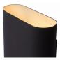 Preview: Lucide OVALIS Wandleuchte E14 2x9W Schwarz Metall Up & Down Licht
