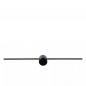 Preview: Lucide MIZAR LED Wandleuchte Badezimmer 60 cm Schwarz IP44 2700K