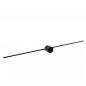 Preview: Lucide MIZAR LED Wandleuchte Badezimmer 90 cm Schwarz IP44 2700K