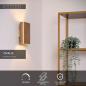 Preview: Lucide OVALIS Wandleuchte 2xE14 Mattes Gold / Messing Up & Down Licht