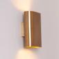 Preview: Lucide OVALIS Wandleuchte 2xE14 Mattes Gold / Messing Up & Down Licht
