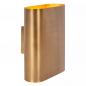 Preview: Lucide OVALIS Wandleuchte 2xE14 Mattes Gold / Messing Up & Down Licht
