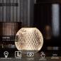 Preview: Lucide CINTRA LED Akku Tischlampe Ø11cm 3-StepDim 3000K transparent wiederaufladbar