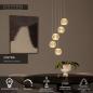 Preview: Lucide CINTRA Pendelleuchte Ø32cm LED 5x4,7W 2700K Transparent dimmbar