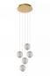 Preview: Lucide CINTRA Pendelleuchte Ø32cm LED 5x4,7W 2700K Transparent dimmbar