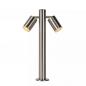 Preview: Lucide ARNE-LED Pollerleuchte Chrom Matt – 2x5W GU10, 2700K, IP44, schwenkbar