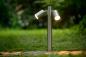 Preview: Lucide ARNE-LED Pollerleuchte Chrom Matt – 2x5W GU10, 2700K, IP44, schwenkbar
